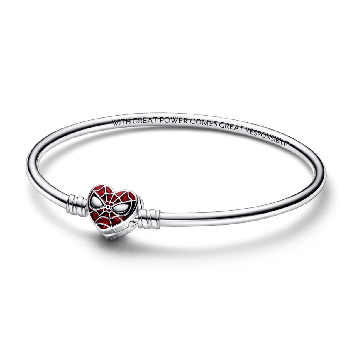 Bracelete de Prata Rígido Marvel - Homem-Aranha Prata 925