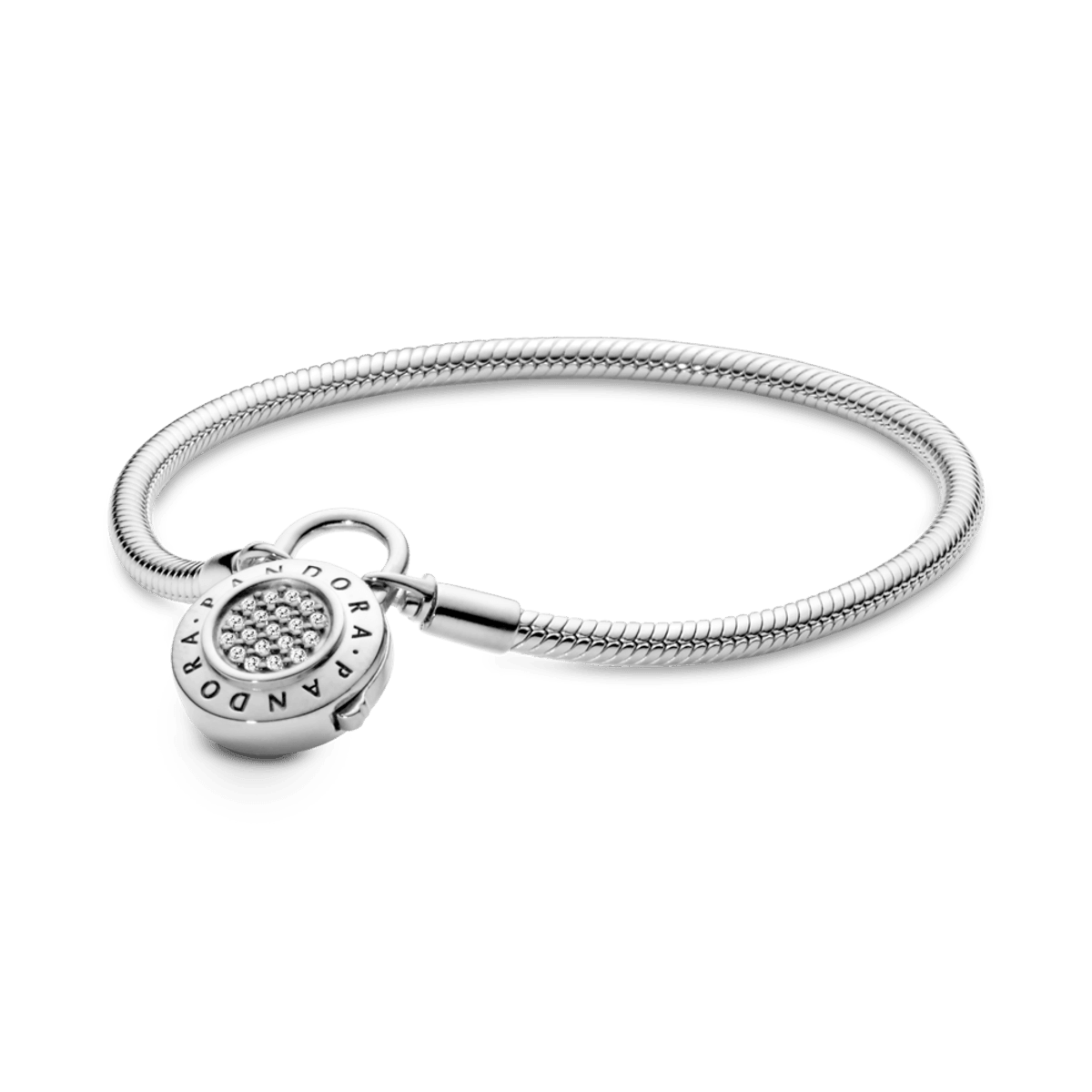 Bracelete Crie & Combine - Liso Fecho Pandora Cadeado