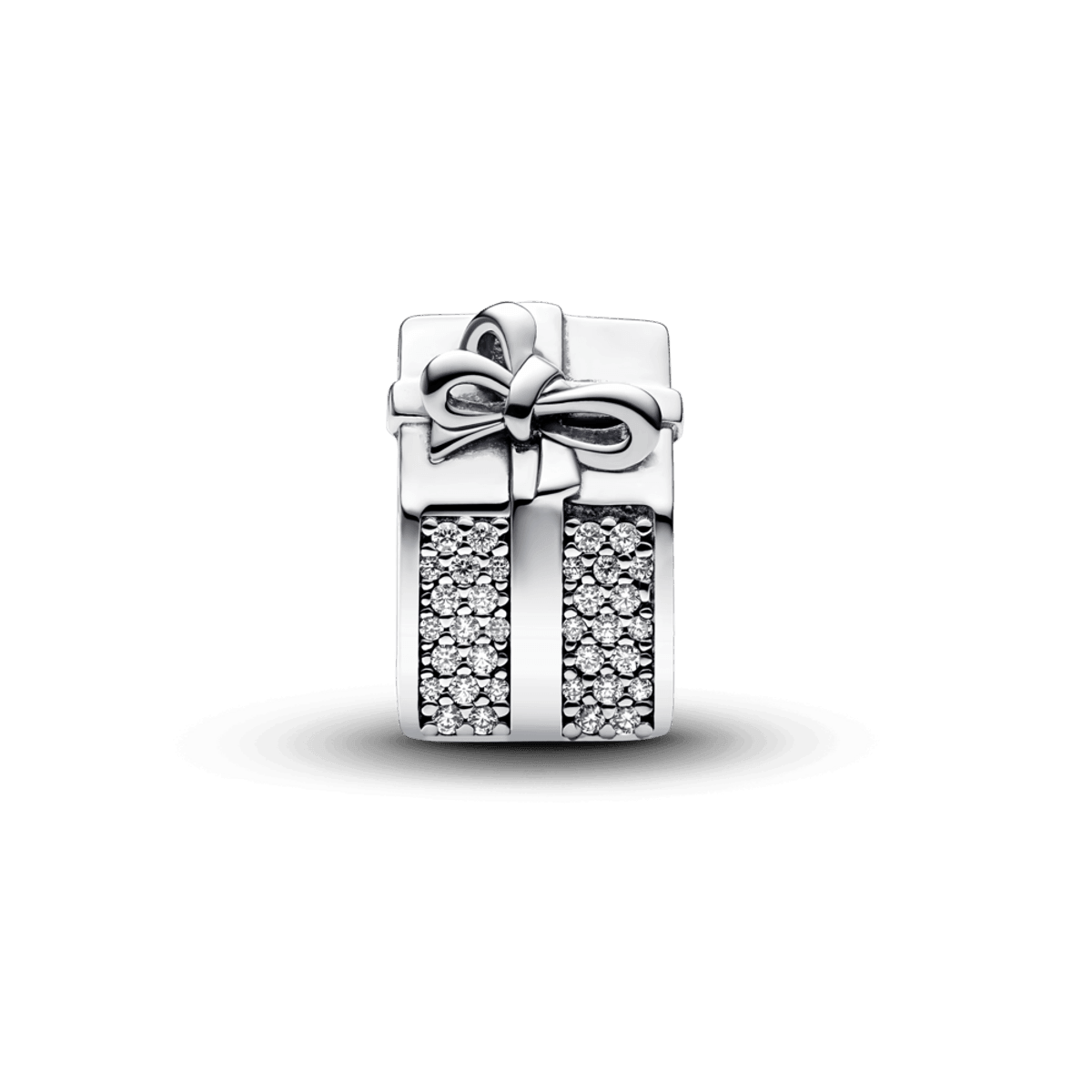 Charm Prata Presente De Natal Coracao Brilhante