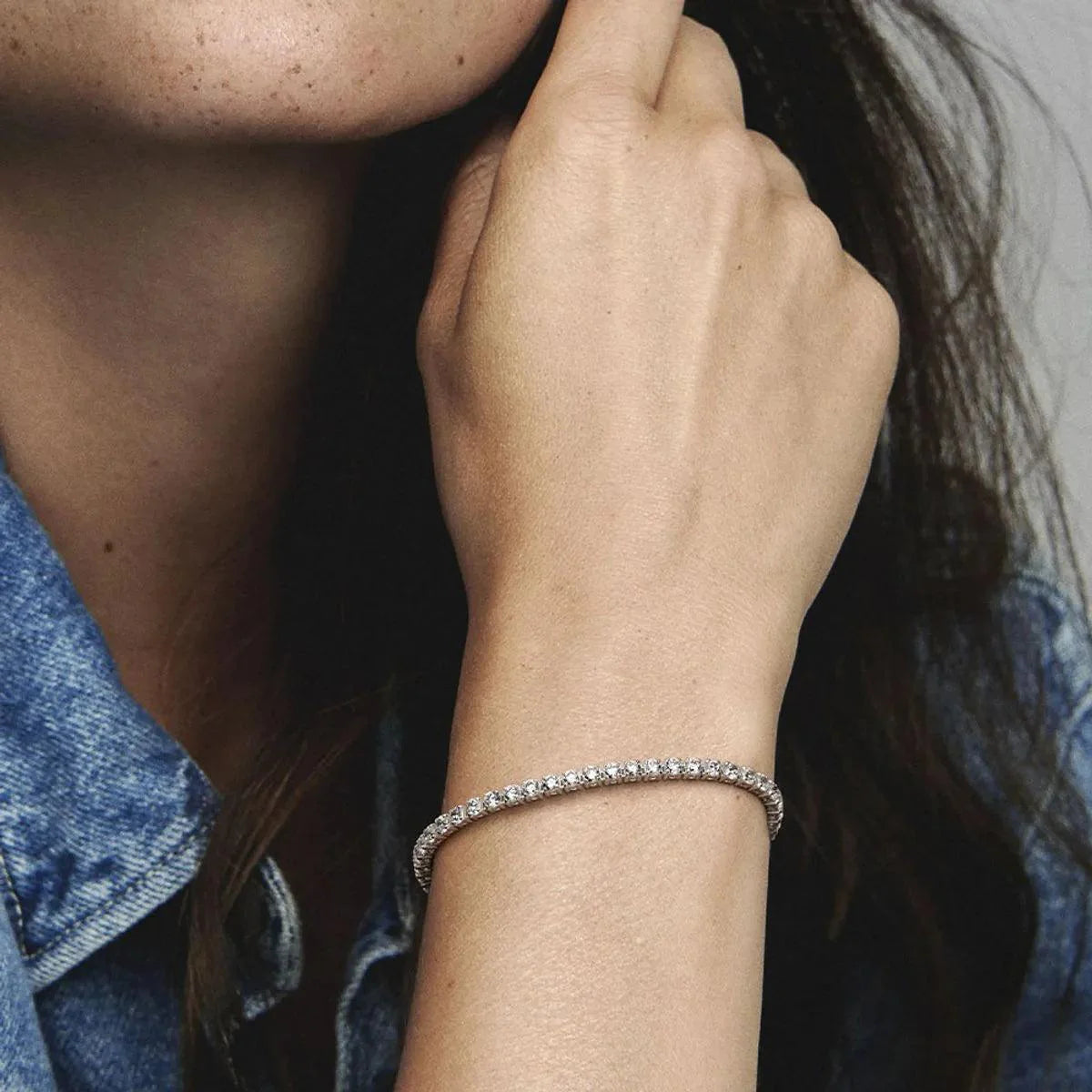 Bracelete Cravejado Zircônia Transparente