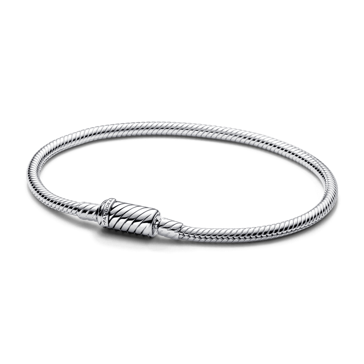 Bracelete de Prata em Trama e Fecho Magnético