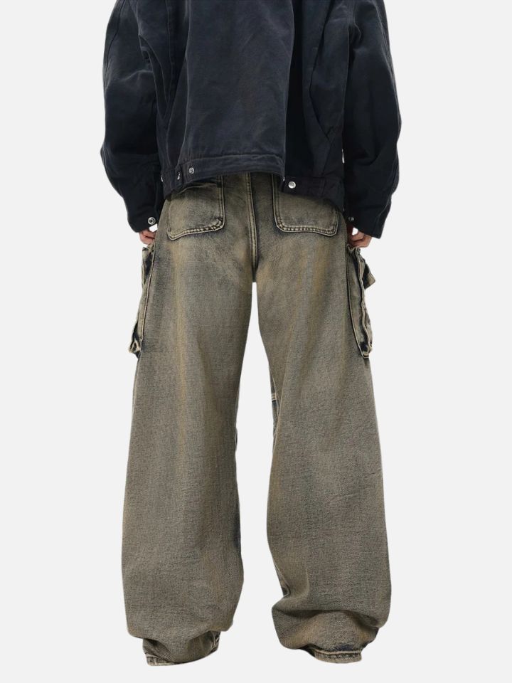 Calça Baggy Jeans Masculina Multi Bolsos