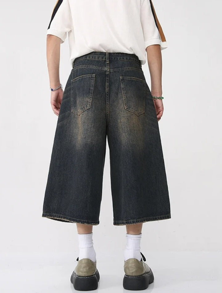 Bermuda Jeans Jorts com Bolsos Tekinine