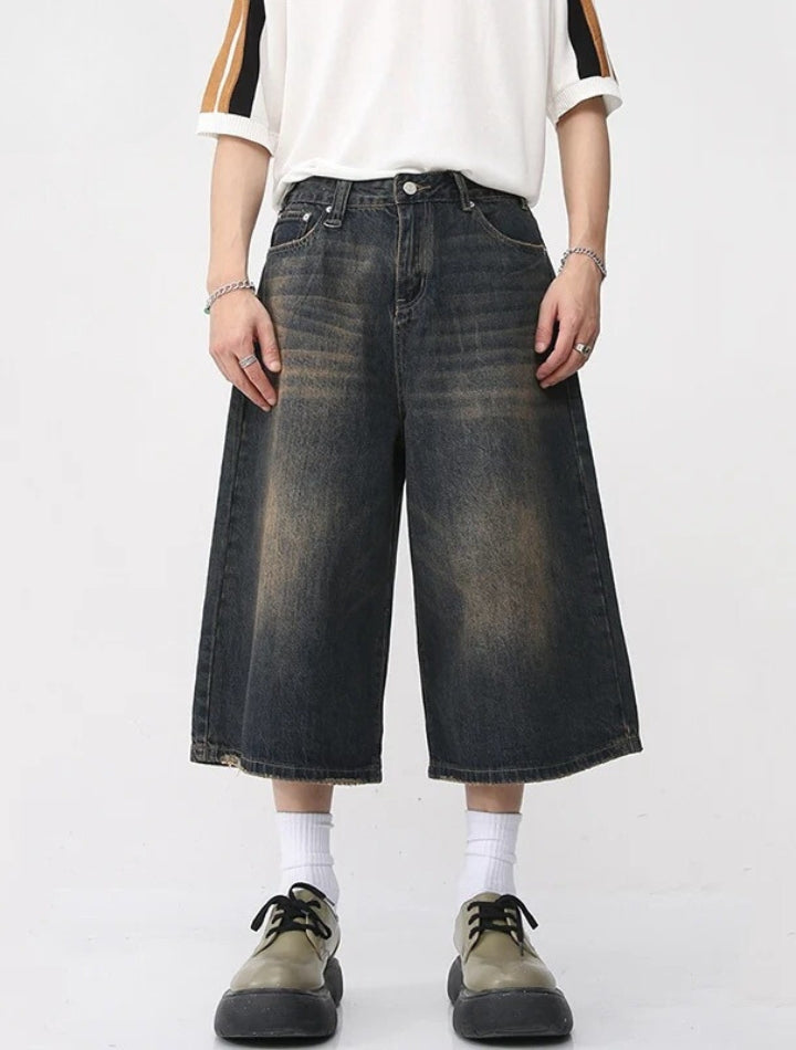Bermuda Jeans Jorts com Bolsos Tekinine