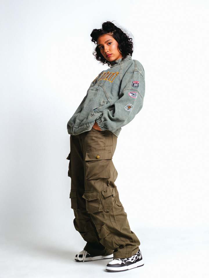 Calça Cargo Feminina Verde 'Low Moss'